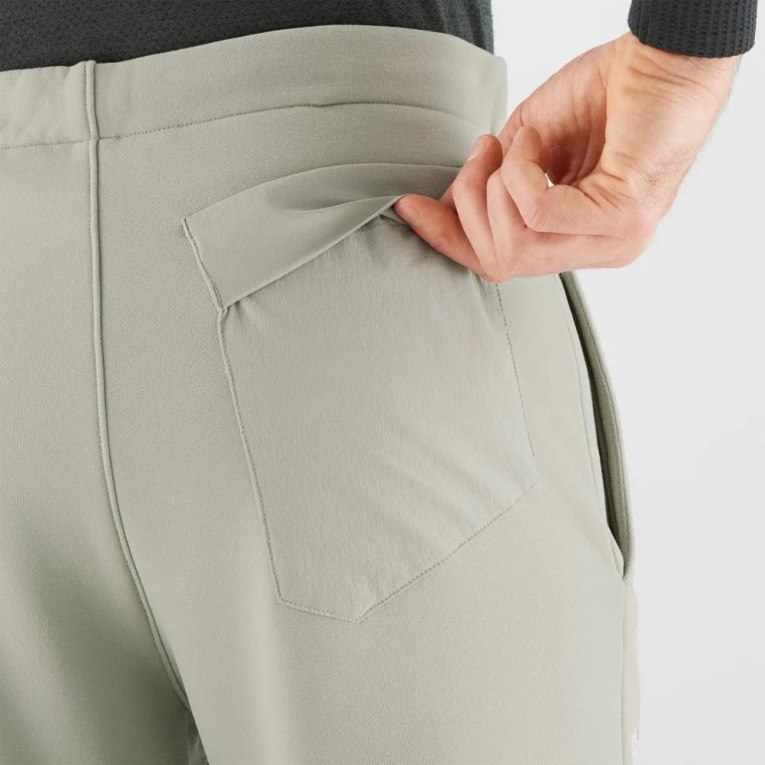 Pantalones Deportivos Salomon Essential Warm Fleece Hombre Grises Claro | MX CDYV379